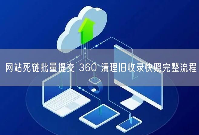 网站死链批量提交 360 清理旧收录快照完整流程