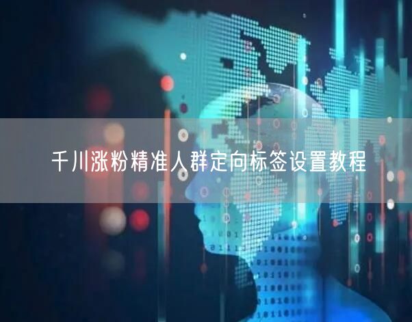 千川涨粉精准人群定向标签设置教程