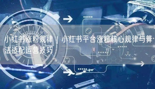 小红书涨粉规律｜小红书平台涨粉核心规律与算法适配运营技巧