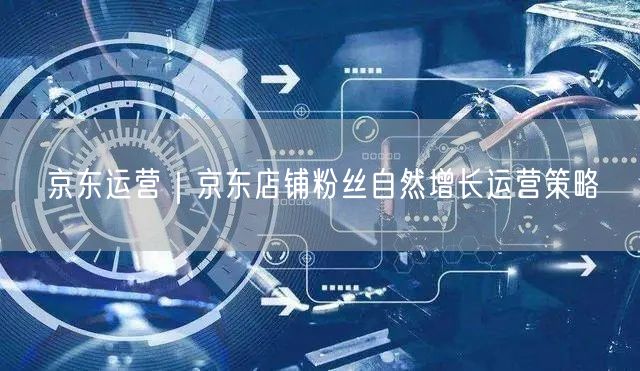 京东运营｜京东店铺粉丝自然增长运营策略