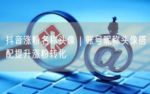 抖音涨粉名称头像|账号昵称头像搭配提升涨粉转化
