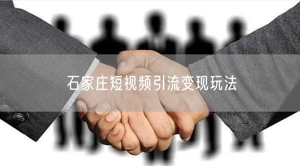 石家庄短视频引流变现玩法
