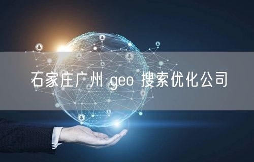 石家庄广州 geo 搜索优化公司