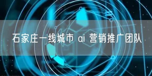 石家庄一线城市 ai 营销推广团队