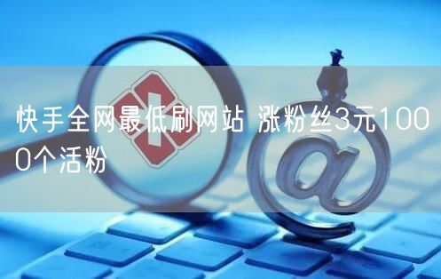 快手全网最低刷网站 涨粉丝3元1000个活粉